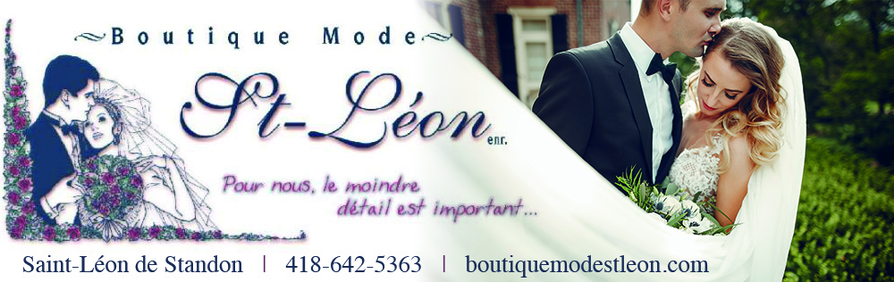 Robe de mariage (mariée) à Saint-Jean Port-Joli, Saint-Pamphile